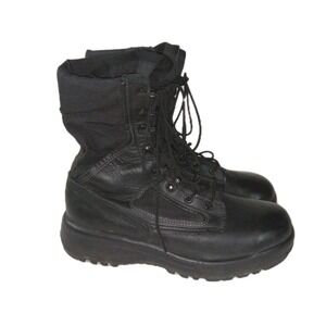 Belleville Black Leather Military Combat Boots‎ 390TRP Mens Sz 08.0 R USA